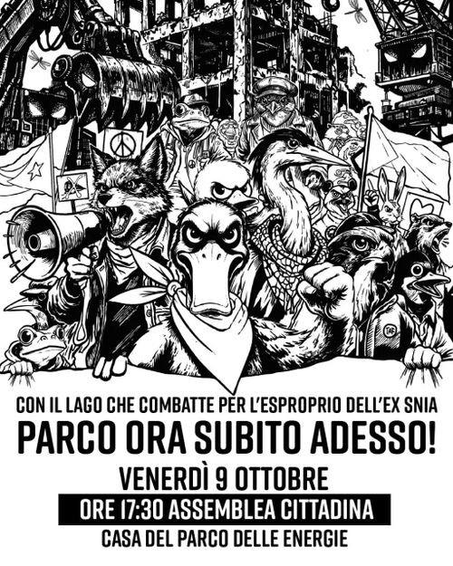 Assemblea cittadina - CON IL LAGO CHE COMBATTE PER L'ESPROPRIO DELL'EX SNIA