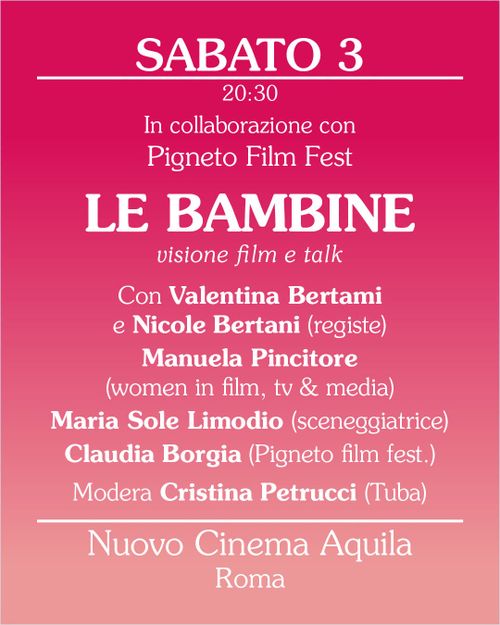 Proiezione de Le Bambine al Cinema Aquila