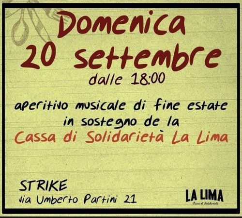 Aperitivo in sostegno de LA LIMA