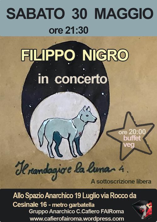 FILIPPO NIGRO CONCERTO - Gruppo Anarchico Cafiero