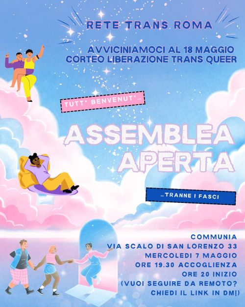 assemblea rete Trans Roma verso il corteo del 18 maggio 2025