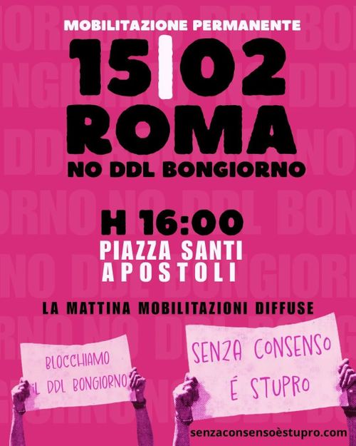 Mobilitazione Permanente NO al DDL Bongiorno