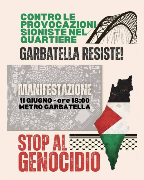 Garbatella Resiste! - Contro le Provocazioni Sioniste nel Quartiere