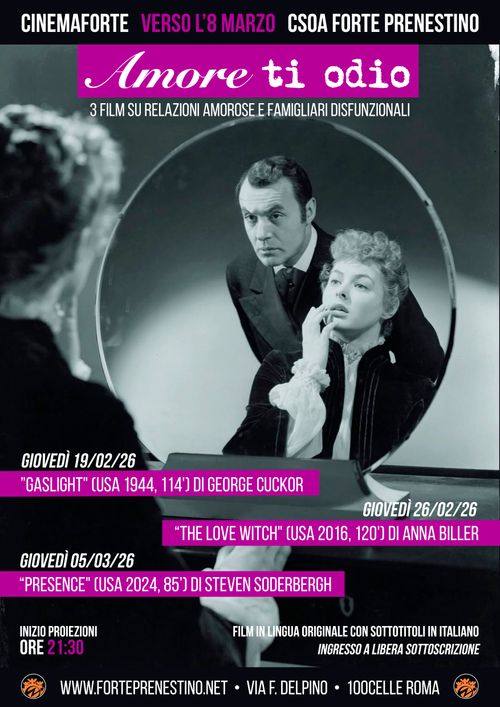 AMORE TI ODIO
3 film su relazioni amorose e famigliari disfunzionali
