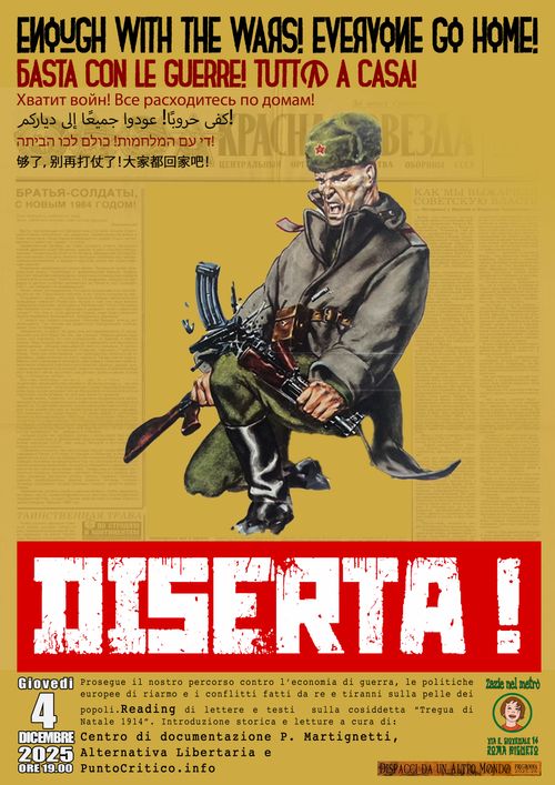 Diserta! Reading antimiltarista