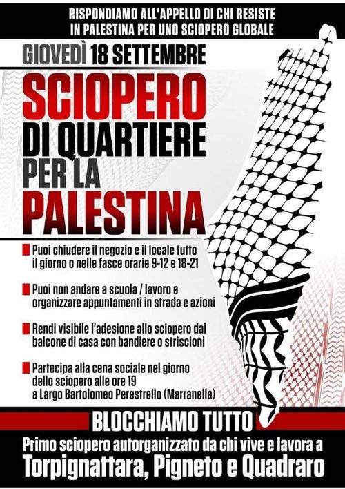 Sciopero per la Palestina