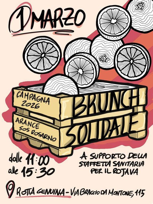 Brunch Solidale a supporto della staffetta sanitaria per il Rojava