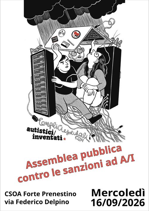 Assemblea pubblica contro le sanzioni ad Autistici/Inventati