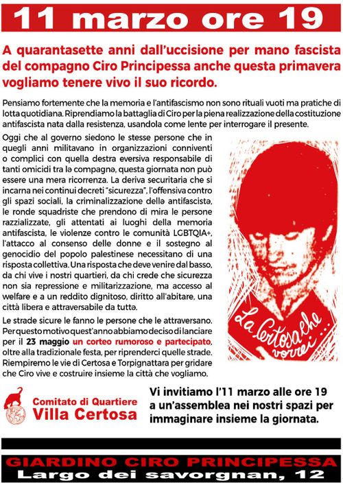 Assemblea verso la Festa di Ciro 2026