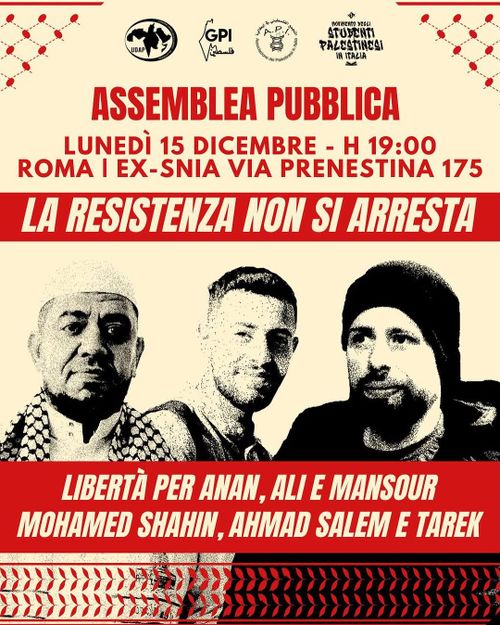 La Resistenza non si arresta - Assemblea Pubblica