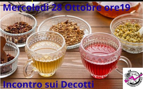 28/10/2026 Officine Naturali incontro sulle Decozioni
