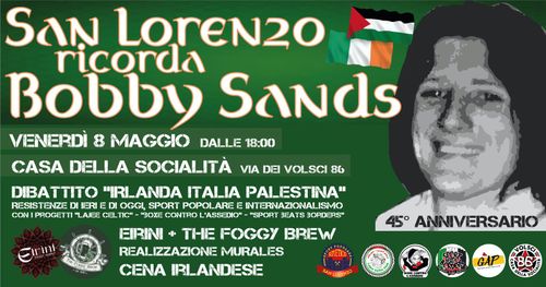 San Lorenzo ricorda Bobby Sands 