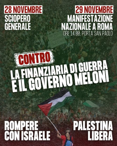 Manifestazione Nazionale contro il Governo Meloni e la Finanziaria di Guerra