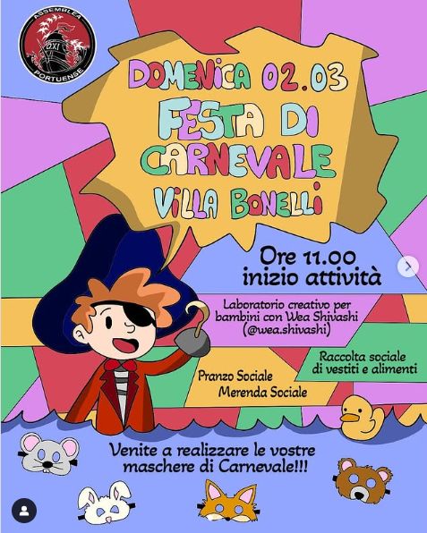 🎊CARNEVALE SOCIALE A VILLA BONELLI🎊