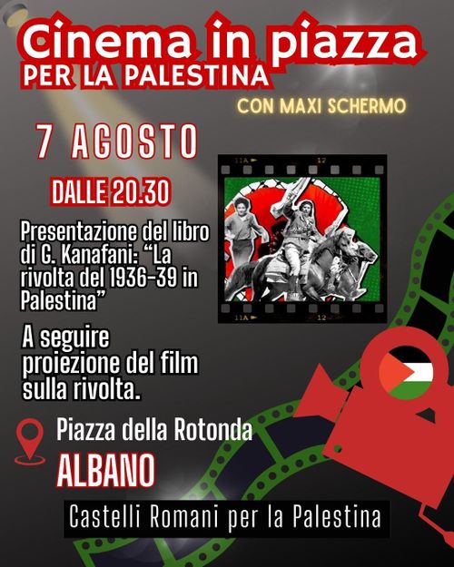 Cinema in piazza per la Palestina