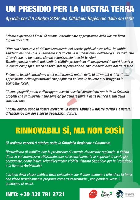 UN PRESIDIO PER LA NOSTRA TERRA