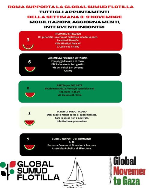 NO ALL'ECONOMIA DI GUERRA! - appuntamenti 3-9 novembre