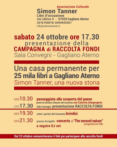 Una casa permanente per 25mila libri a Gagliano Aterno