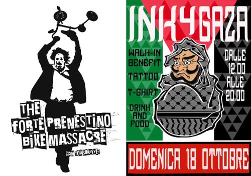Bike Massacre + Ink for Gaza