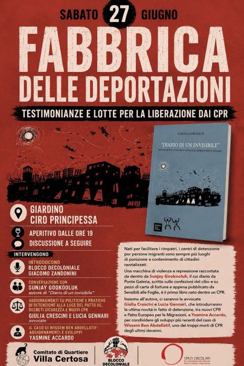 La fabbrica delle deportazioni. Testimonianze e lotte per la liberazione dai CPR
