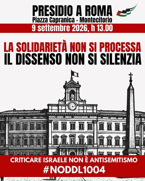 Presidio contro il DDL antisemitismo