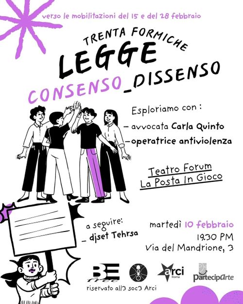 Consenso / Dissenso - Formazione sul DDL Bongiorno - Senza consenso è stupro