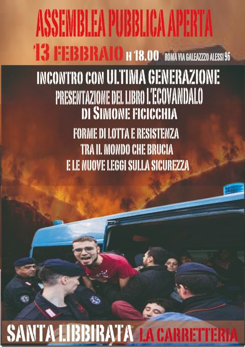 Incontro con Ultima Generazione - Presentazione del libro L'Ecovandalo