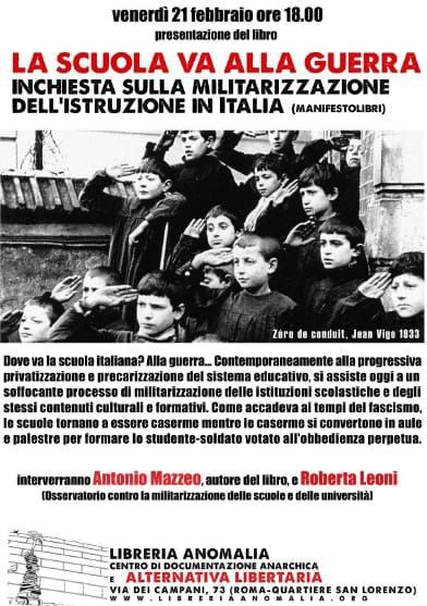 Presentazione del libro: La scuola va alla guerra