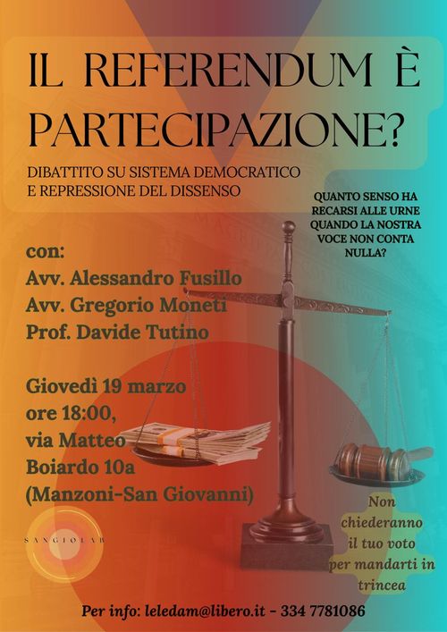 Il referendum è partecipazione ?