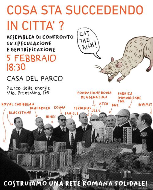 Cosa sta succedendo in città? - Assemblea di confronto su speculazione e gentrificazione