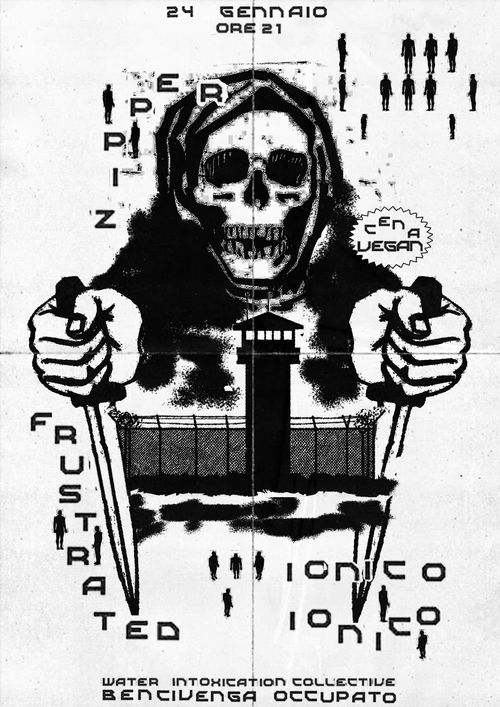 SABATO24GENNAIO,Bencivenga Squat, cena vegan ed a seguire live con: ZIPPER, IONICO IONICO, FRUSTRATED, INIZIO LIVE ORE 21!!! (A) 