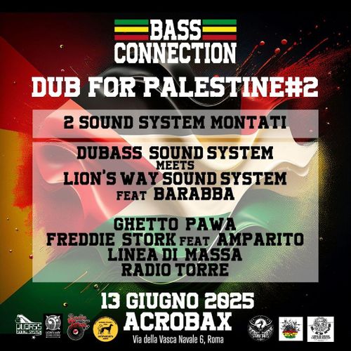 Bass Connection is Dub for Palestine #2 - Dubass Sound System & Lion’s Way Sound System - Conference