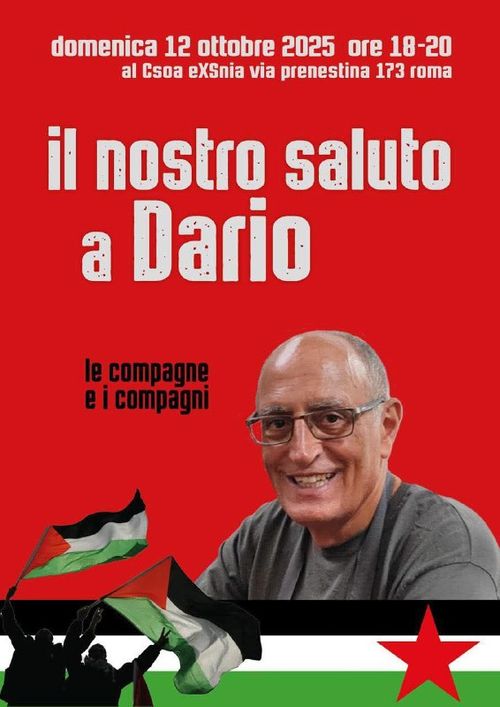 Il nostro saluto a Dario