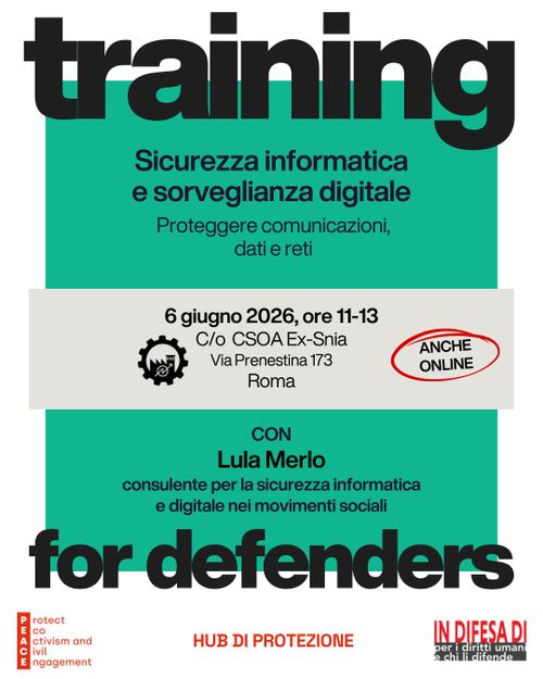 Training for Defenders - Sicurezza informatica e sorveglianza digitale