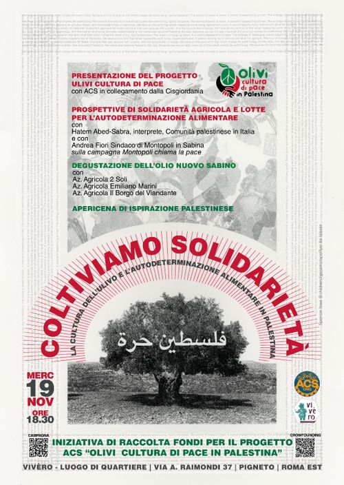 Coltiviamo solidarietà - La cultura dell'ulivo e l'autodeterminazione alimentare in Palestina