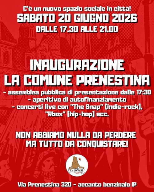 Inaugurazione de La Comune Prenestina 