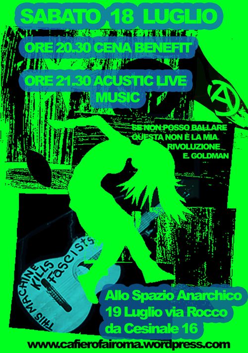 CENA BENEFIT E MUSICA  ACUSTICA