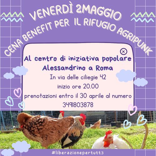 Incontro antispecista con cena benefit