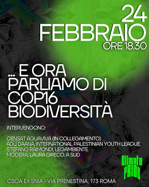 Assemblea di Formazione sulla COP16 Biodiversità