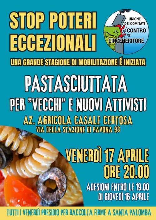 STOP POTERI ECCEZIONALI - pastasciuttata