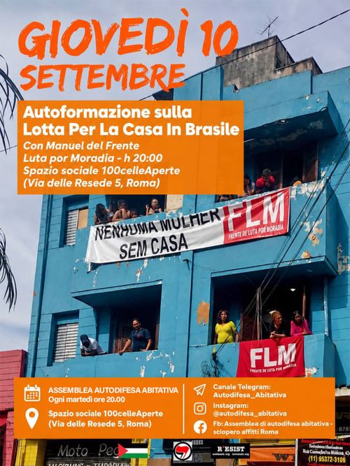 Autoformazione sulla Lotta per la casa in Brasile