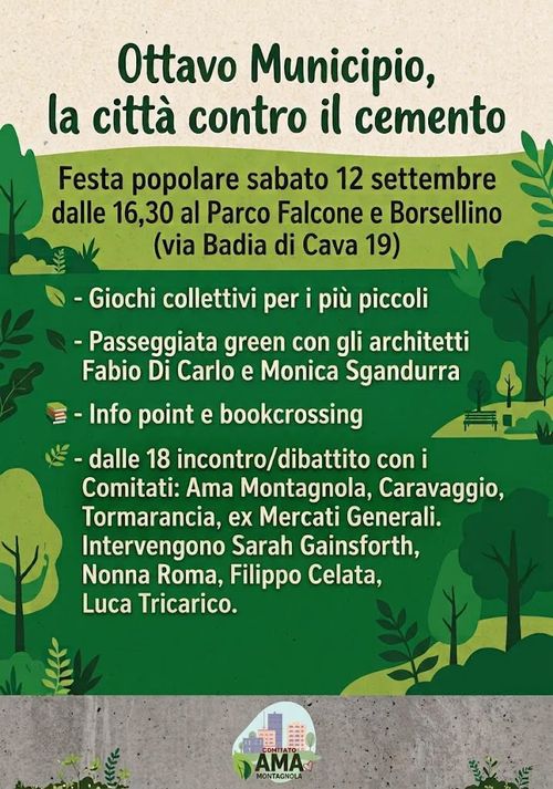 OTTAVO MUNICIPIO, LA CITTÀ CONTRO IL CEMENTO