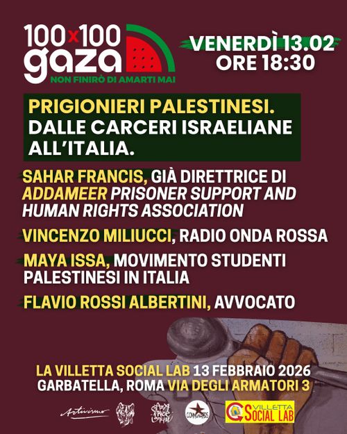 PRIGIONIERI PALESTINESI. Dalle carceri israeliane all'Italia.