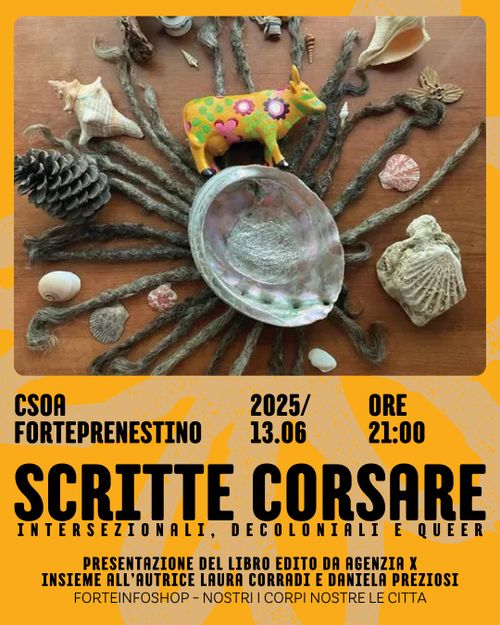 Presentazione LIbro “SCRITTE CORSARE. Intersezionali, decoloniali e queer” di Laura Corradi