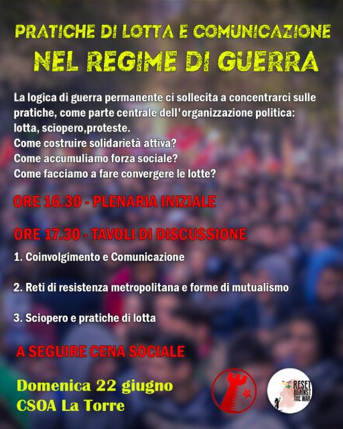 Pratiche di lotta e comunicazione nel regime di guerra