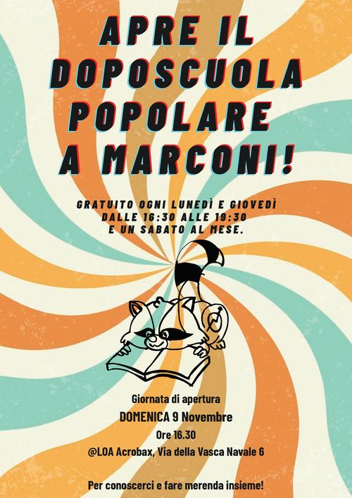Apre il Doposcuola Popolare a Marconi