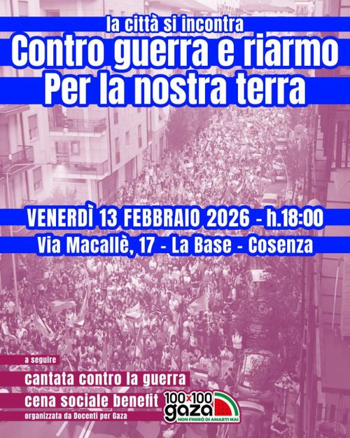 contro guerra e riarmo - assemblea cittadina