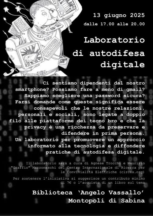 Laboratorio di autodifesa digitale in Sabina