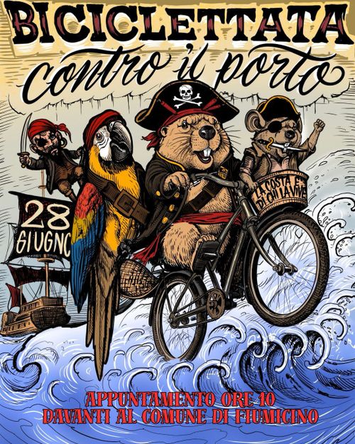 Biciclettata contro il porto