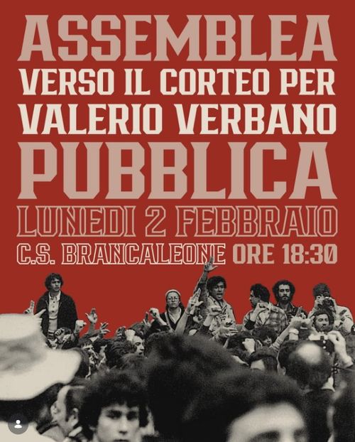 Assemblea Pubblica verso il Corteo per Valerio Verbano